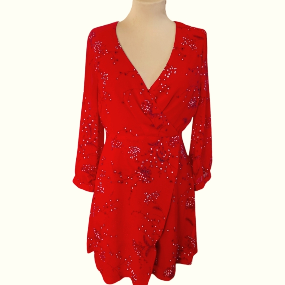 MADEWELL "Hazelwood" Faux Wrap Mini Dress - Size 6 - Picture 4 of 16